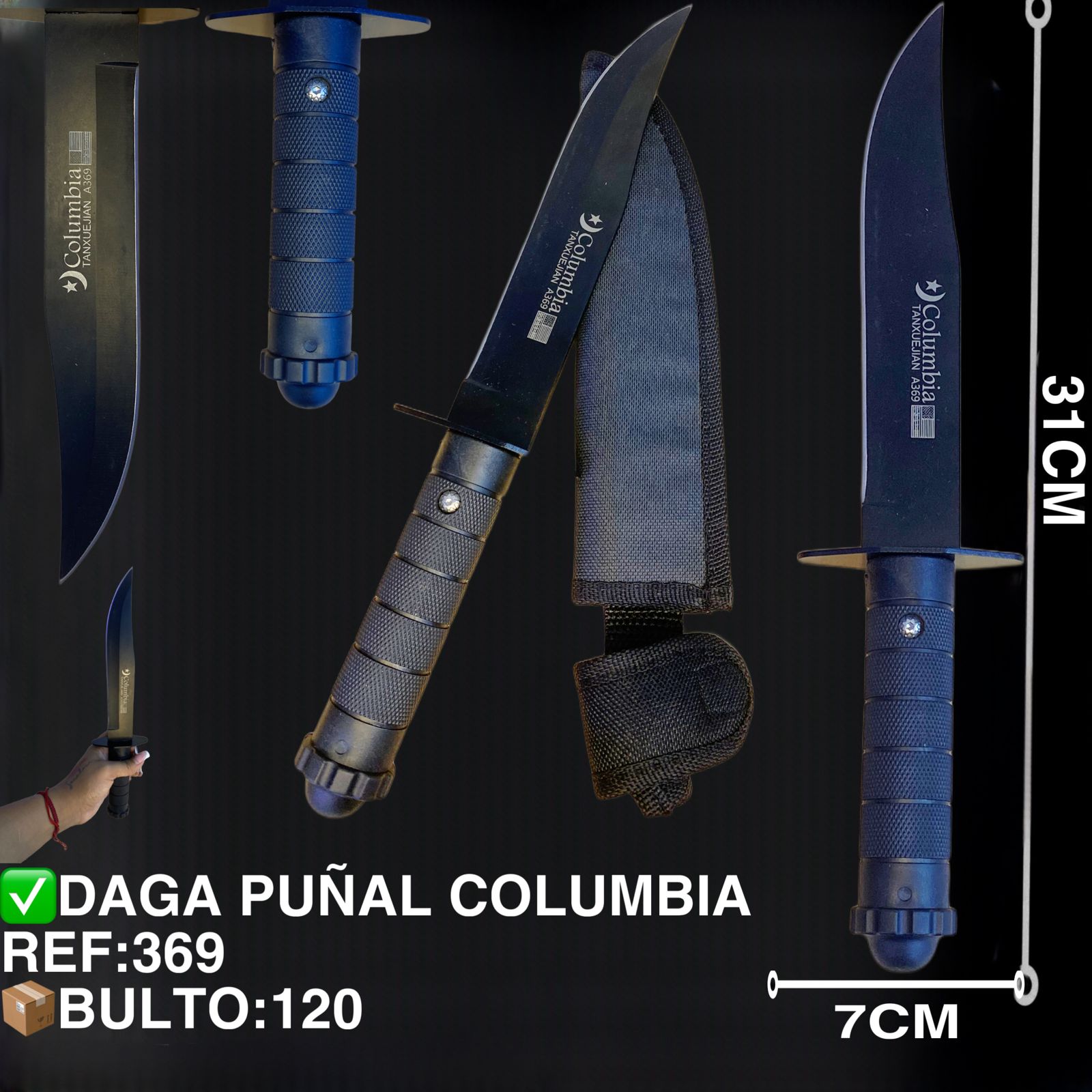 DAGA PUÑAL COLUMBIA NEGRO DAGA PUÑAL COLUMBIA NEGRO